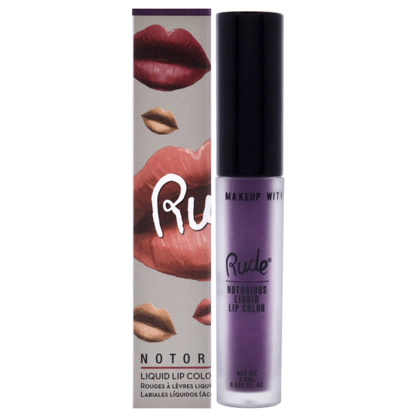 Rude Cosmetics Notorious Liquid Lip Color - Madly Mental by Rude Cosmetics for Women - 0.1 oz Lipstick