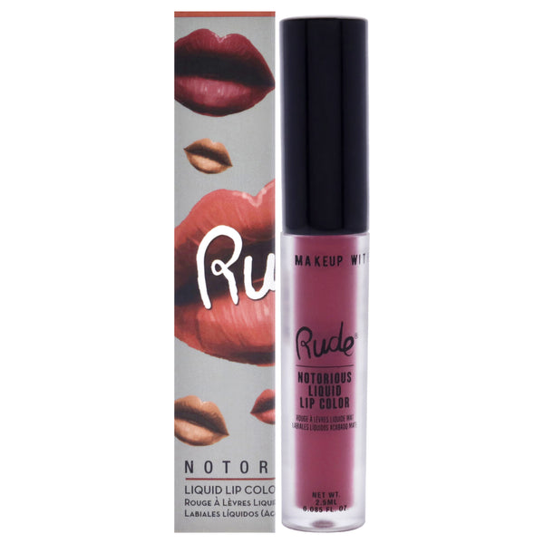 Rude Cosmetics Notorious Liquid Lip Color - Wicked Thoughts by Rude Cosmetics for Women - 0.1 oz Lipstick