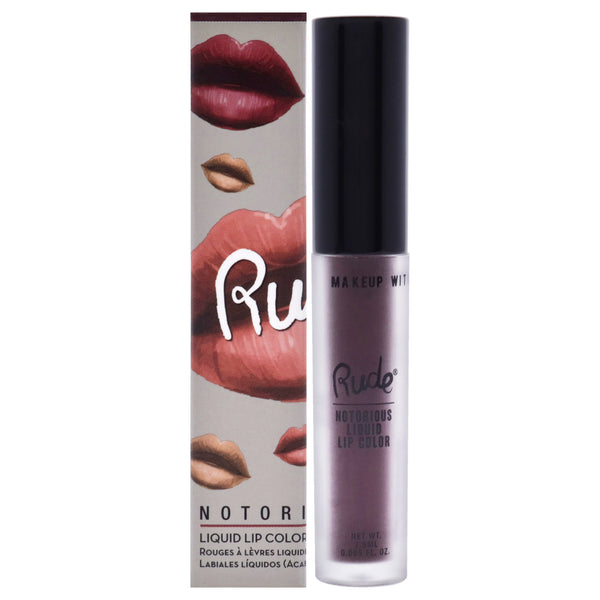 Rude Cosmetics Notorious Liquid Lip Color - Deeply Disturbed by Rude Cosmetics for Women - 0.1 oz Lipstick