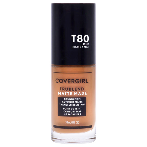 Covergirl TruBlend Matte Made Foundation - T80 Toasted Caramel by CoverGirl for Women - 1 oz Foundation