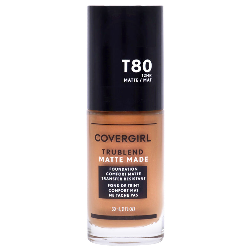 Covergirl TruBlend Matte Made Foundation - T80 Toasted Caramel by CoverGirl for Women - 1 oz Foundation
