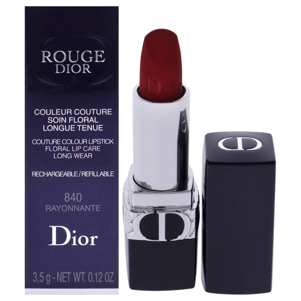 Christian Dior Rouge Dior Couture Velvet Lipstick - 840 Rayonnante by Christian Dior for Women - 0.12 oz Lipstick (Refillable)
