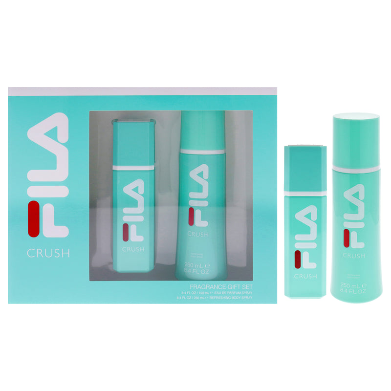 Fila Fila Crush by Fila for Unisex - 2 Pc Gift Set 3.4oz EDP Spray, 8.4oz Body Spray