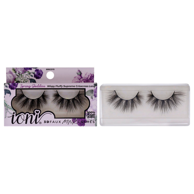 Ioni Lash Garden 3D Faux Mink Lashes - Spring Goddes by Ioni for Women 1 Pair Eyelashes