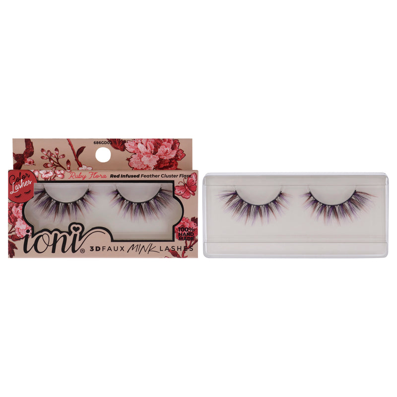 Ioni Lash Garden 3D Faux Mink Lashes - Ruby Flora by Ioni for Women - 1 Pair Eyelashes