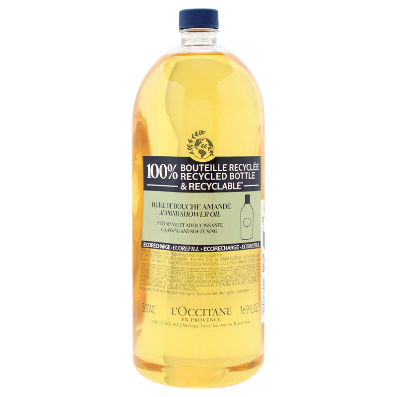 L'Occitane Almond Shower Oil by LOccitane for Unisex - 16.9 oz Shower Oil (Refill)