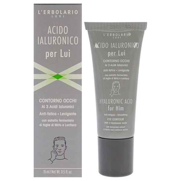 LErbolario Hyaluronic Acid Anti-Fatigue Smoothing Eye Contour by LErbolario for Men - 0.5 oz Gel