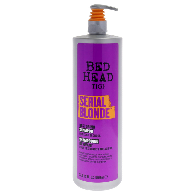 Tigi Bed Head Serial Blonde Shampoo by TIGI for Unisex - 32.8 oz Shampoo