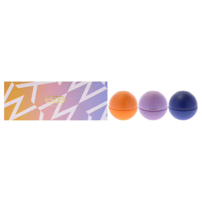 Eze Eze by Eze for Unisex - 3 Pc Gift Set 1oz Awe EDP Spray, 1oz Nomad EDP Spray, 1oz ID EDP Spray