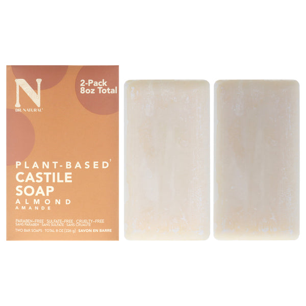 Dr. Natural Castile Bar Soap - Almond by Dr. Natural for Unisex - 2 x 8 oz Soap