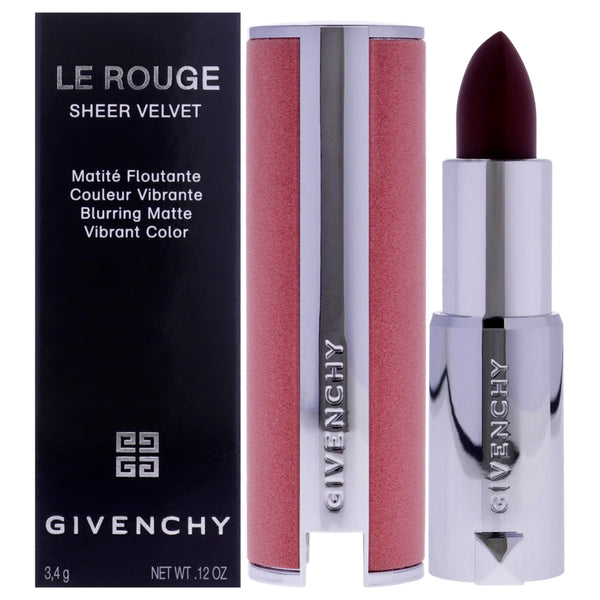 Givenchy Le Rouge Sheer Velvet Matte Lipstick - 39 Rouge Grenat by Givenchy for Women - 0.12 oz Lipstick (Refillable)