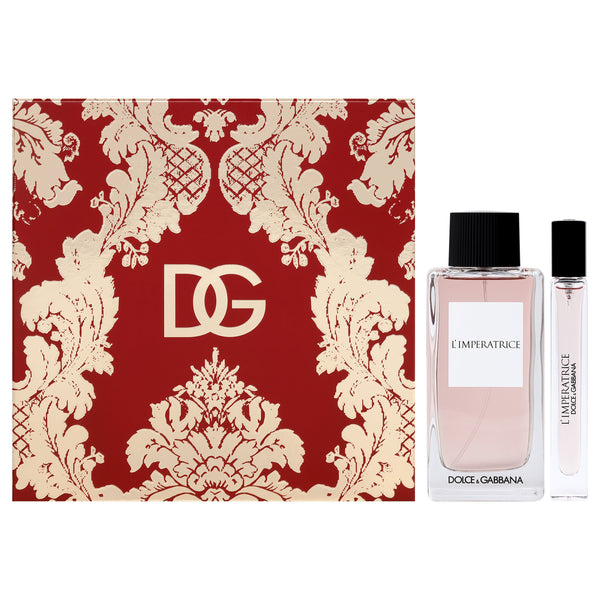 Dolce & Gabbana LImperatrice by Dolce and Gabbana for Women - 2 Pc Gift Set 3.3oz EDT Spray, 0.33oz EDT Spray (Mini)