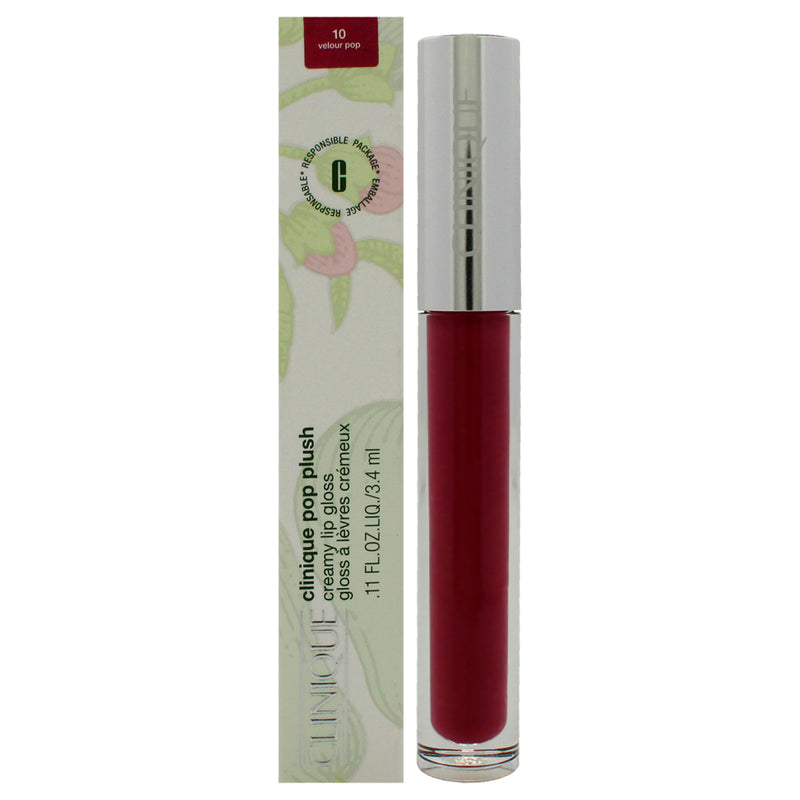 Clinique Pop Plush Creamy Lip Gloss - 10 Velour Pop by Clinique for Women - 0.11 oz Lip Gloss