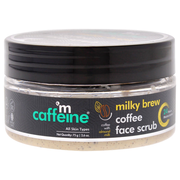 mCaffeine Milky Brew Coffee Face Scrub - Almond Milk - All Skin Types by mCaffeine for Unisex - 2.6 oz Scrub