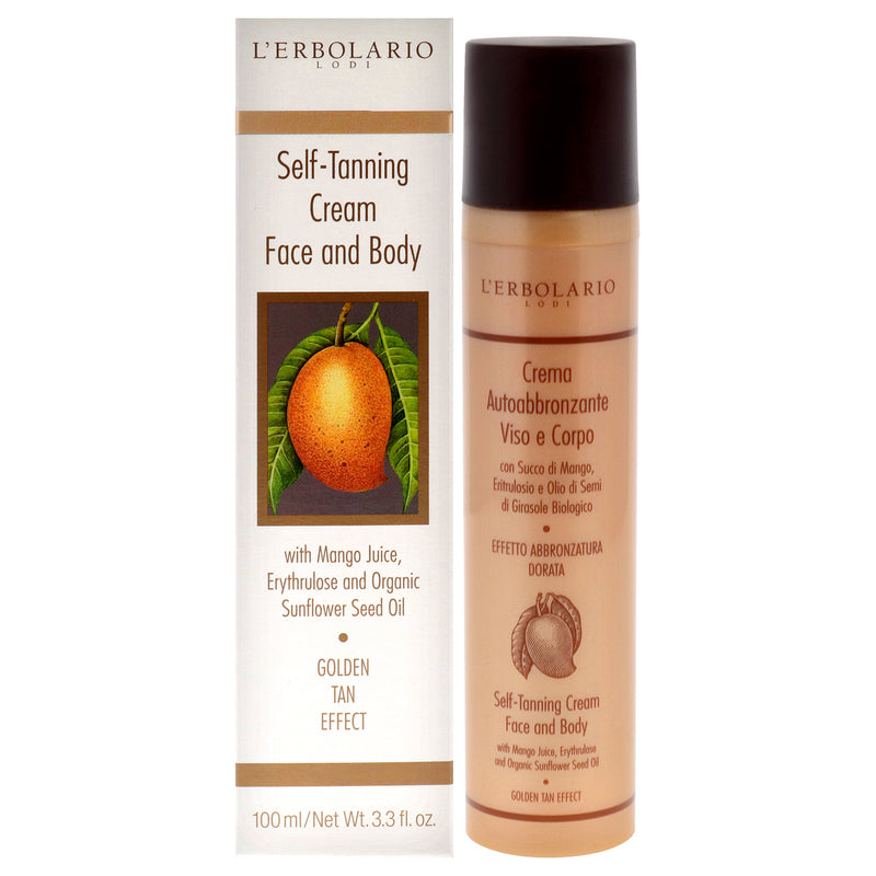 LErbolario Self Tanning Cream Face and Body - Mango Juice by LErbolario for Women - 3.3 oz Cream