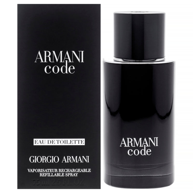 Giorgio Armani Armani Code by Giorgio Armani for Men - 2.5 oz EDT Spray (Refillable)