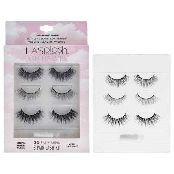 LASplash Lash Heaven Kit by LASplash for Women - 3 Pair Eyelashes