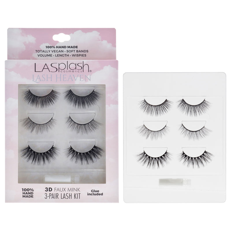 LASplash Lash Heaven Kit by LASplash for Women - 3 Pair Eyelashes