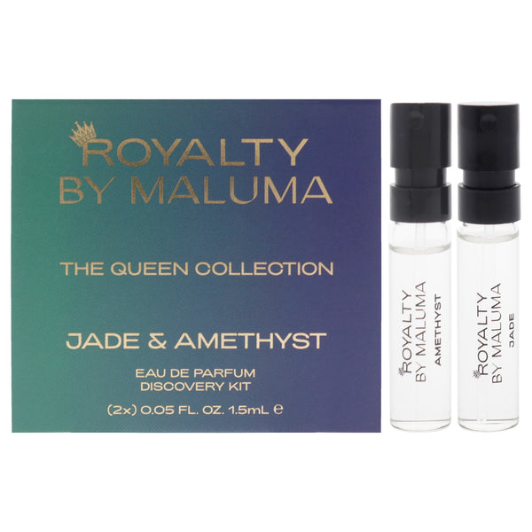 Royalty By Maluma The Queen Collection by Royalty By Maluma for Women - 2 Pc Mini Gift Set 0.05oz Jade EDP Spray Vial (Mini), 0.05oz Amethyst EDP Spray Vial (Mini)