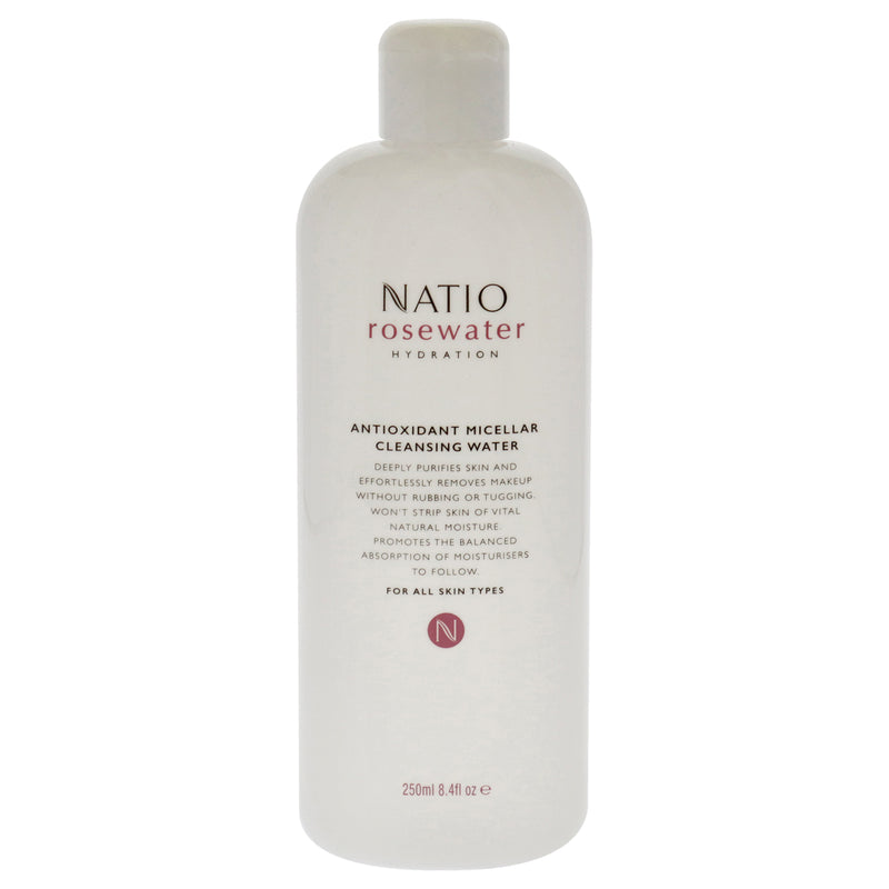 Natio Rosewater Antioxidant Micellar Cleansing Water by Natio for Women - 8.4 oz Cleanser