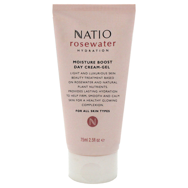 Natio Rosewater Moisture Boost Day Cream-Gel by Natio for Women - 2.5 oz Cream
