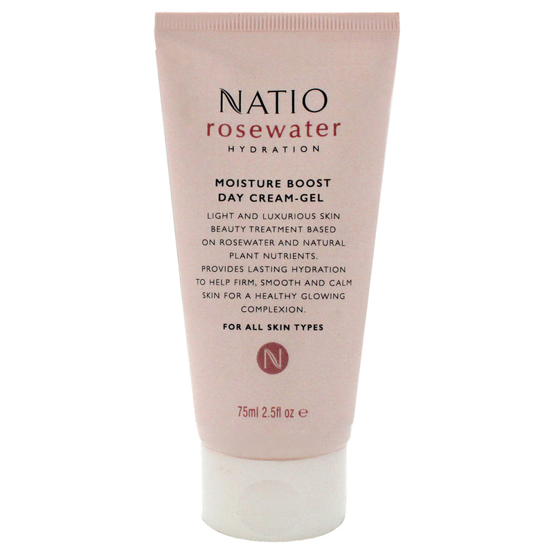 Natio Rosewater Moisture Boost Day Cream-Gel by Natio for Women - 2.5 oz Cream