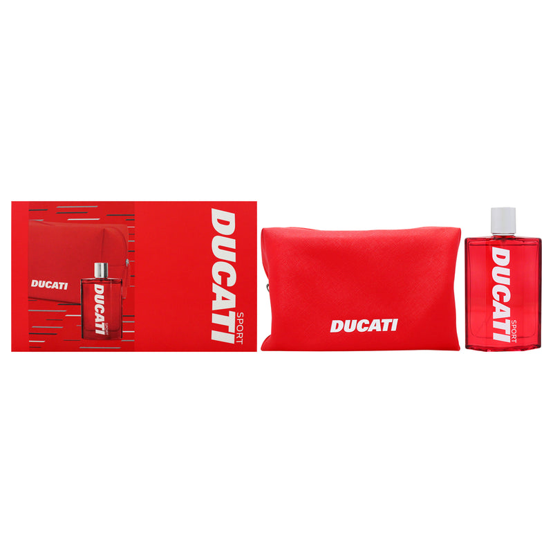 Ducati Ducati Sport by Ducati for Men - 2 Pc Gift Set 3.4oz EDT Spray, Pouch