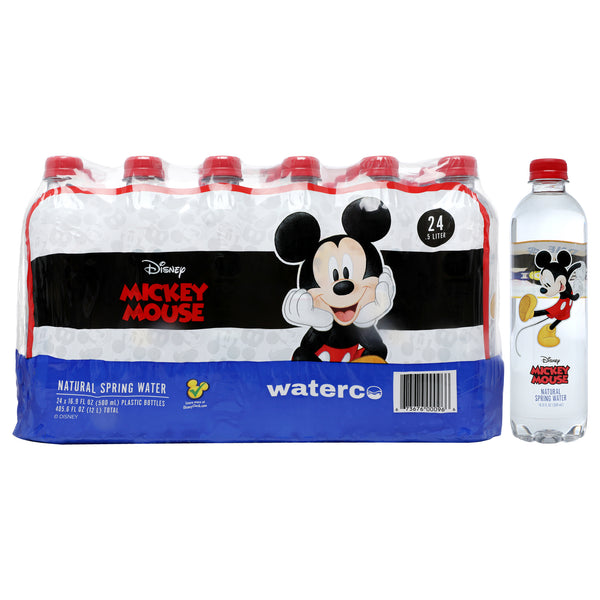 Disney Water Disney Mickey Mouse Water Bottle - Pet Material by Disney Water for Unisex - 24 x 16.9 oz Water