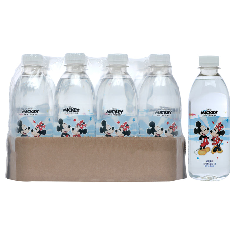 Disney Water Disney Mickey and Minnie Mouse Water Bottle - Pet Material by Disney Water for Unisex - 12 x 12 oz Water