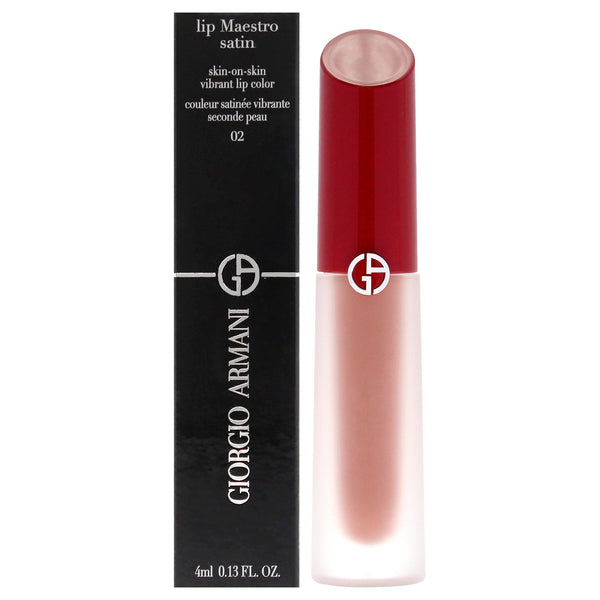 Giorgio Armani Lip Maestro Satin Lipstick - 02 Weekend Getaway by Giorgio Armani for Women - 0.13 oz Lipstick