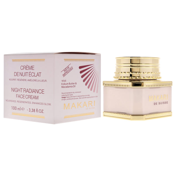 Night Radiance Face Cream by Makari for Women - 3.38 oz Cream