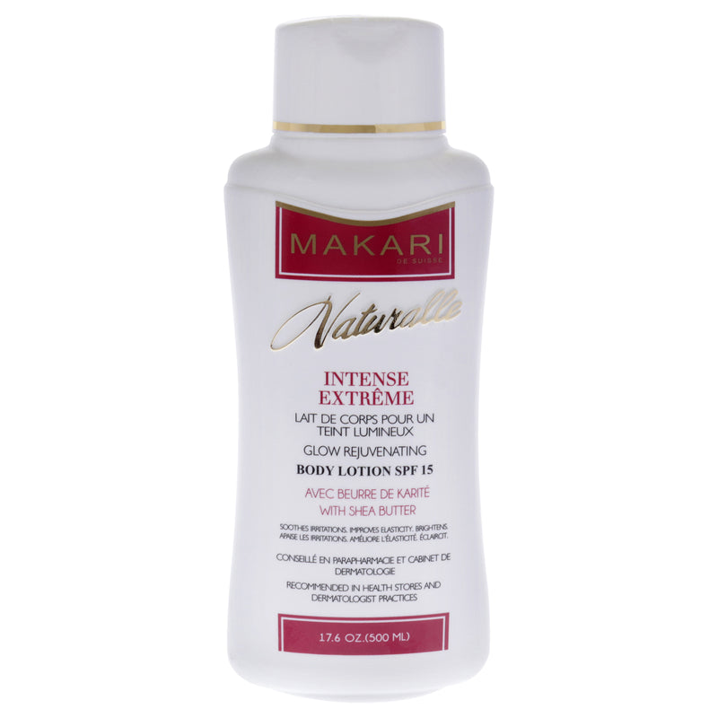 Makari Intense Extreme Glow Rejuvenating Body Lotion SPF 15 by Makari for Women - 17.6 oz Body Lotion