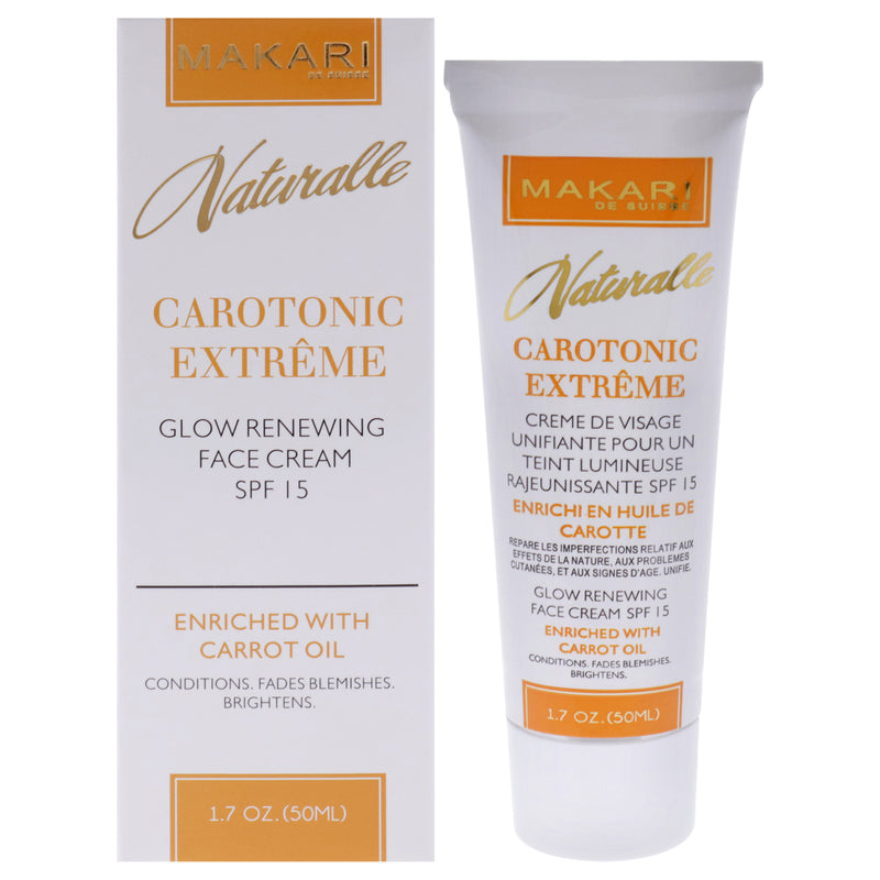 Makari Carotonic Extreme Glow Renewing Face Cream SPF 15 by Makari for Women - 1.7 oz Cream