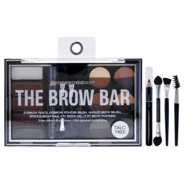 Uncommon Cosmetics The Brow Bar by Uncommon Cosmetics for Women - Eyebrow Pencil, Eyebrow Powder Brush, Brow Angled Brush, Spoolie, 0.05oz Eyebrow Wax, 0.2oz Brow Gel, 0.48oz Brow Powders
