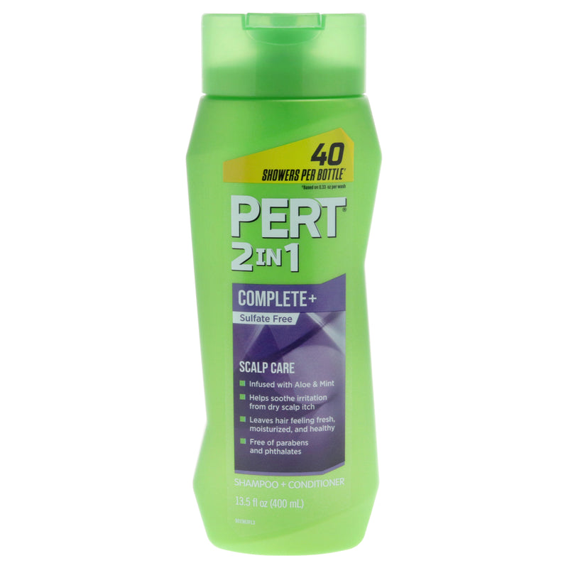 Pert 2 in 1 Complete Plus Scalp Care Shampoo and Conditioner by Pert for Unisex - 13.5 oz Shampoo and Conditioner