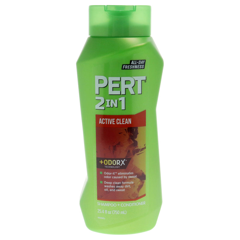 Pert 2 in 1 Active Clean Shampoo and Conditioner by Pert for Unisex - 25.4 oz Shampoo and Conditioner