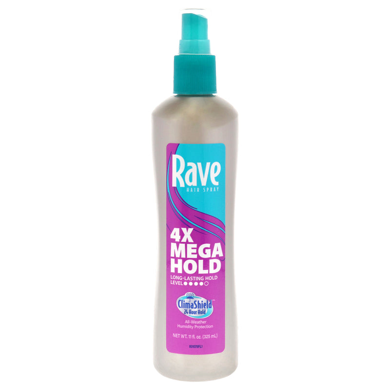 Rave 4X Mega Hold Hairspray by Rave for Unisex - 11 oz Hair Spray