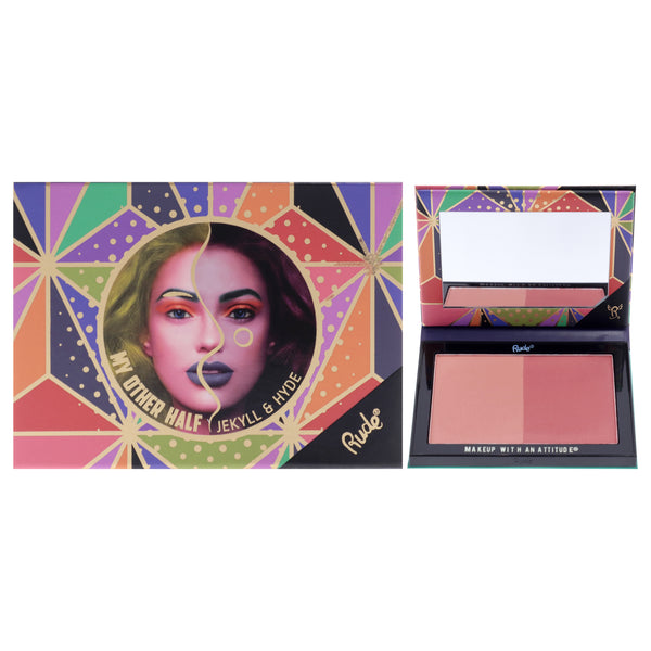 Rude Cosmetics My Other Half Duo Shade Face Palette - Jekyll and Hyde by Rude Cosmetics for Women - 0.4 oz Makeup