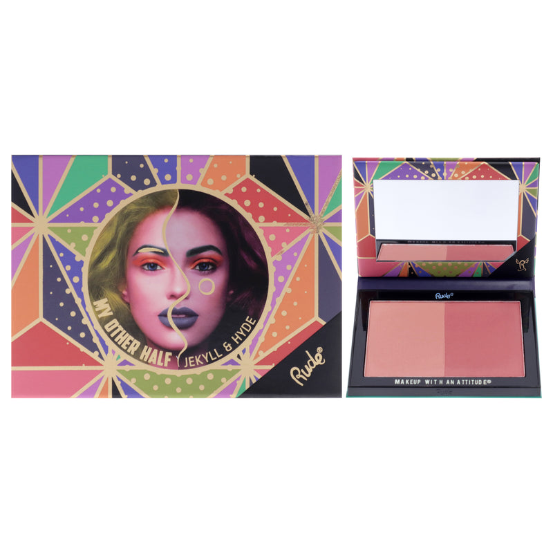 Rude Cosmetics My Other Half Duo Shade Face Palette - Jekyll and Hyde by Rude Cosmetics for Women - 0.4 oz Makeup