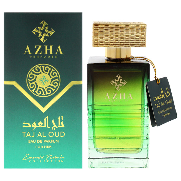 Azha Emerald Nebula Collection - Taj Al Oud by Azha for Men - 3.3 oz EDP Spray