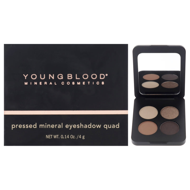 Youngblood Pressed Mineral Eyeshadow Quad - Taupe Smoke by Youngblood for Women - 0.14 oz Eye Shadow