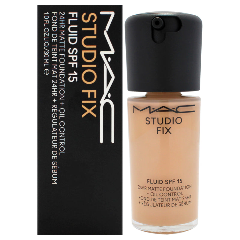 MAC Studio Fix Fluid SPF 15 24Hr Matte Foundation Plus Oil Control - NC37 Medium Beige With Neutral Undertone by MAC for Women - 1 oz Foundation