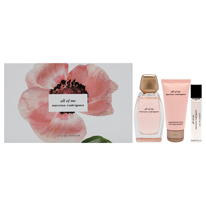 Narciso Rodriguez All Of Me For Women - 3 Pc Gift Set Eau De Parfum Spray 0.33oz Eau De Parfum Spray 30ml/1.6oz Body Lotion 90ml/3oz