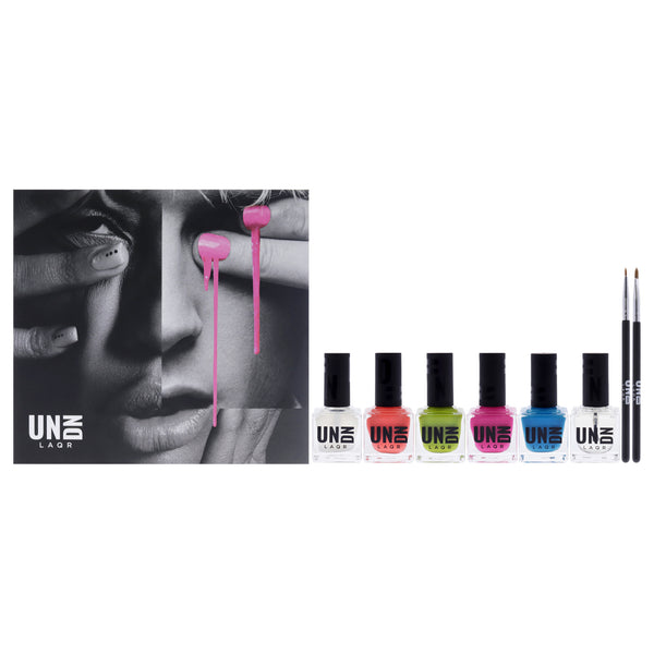 UNDN Jelly Top Coat Kit by UNDN for Women - 6 Pc 0.5oz Nail Polish - 803 Electric Washed, 0.5oz Nail Polish - 1103 Cloud Washed, 0.5oz Nail Polish - 904 Acid Washed, 0.5oz Nail Polish - 602 Brain Washed, 0.5oz Nail Polish - 0102 Matte Top Coat, 0.5oz Nail