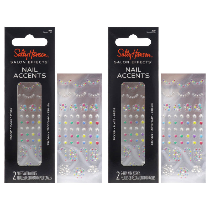 Sally Hansen Salon Effects Nail Accents - 106 Sweet Life by Sally Hansen for Women - 40 Pc Sticker