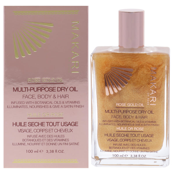 Makari Rose Gold Multi Purpose Dry Oil by Makari for Women - 3.3 oz Oil