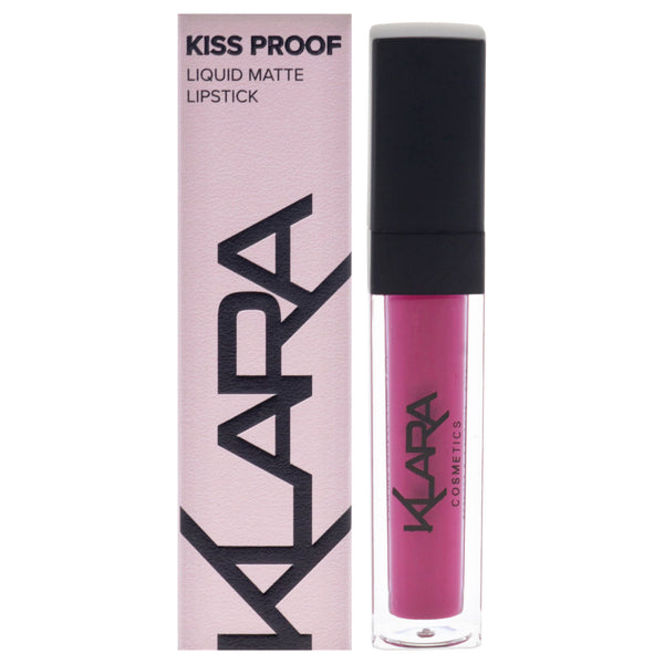 Klara Kiss Proof Liquid Matte Lipstick- 8 Fuchsia Pop by Klara for Women - 0.27 oz Lipstick