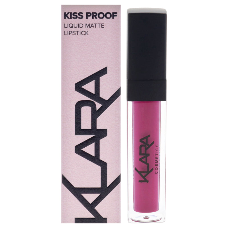 Klara Kiss Proof Liquid Matte Lipstick- 8 Fuchsia Pop by Klara for Women - 0.27 oz Lipstick