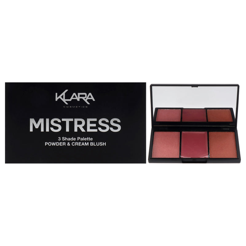 Klara 3 Shade Palette Powder and Cream Blush - Mistress by Klara for Women - 0.35 oz Makeup