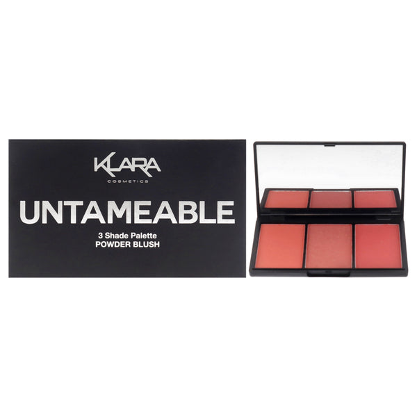Klara 3 ShadesPowder Blush Palette - Untameable by Klara for Women - 0.35 oz Makeup